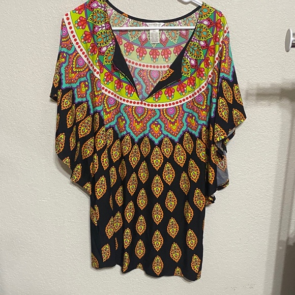 Trina Turk Vibrant Patterned Blouse - Picture 1 of 8